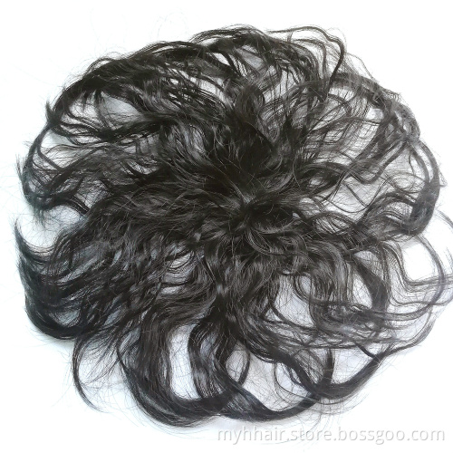 Black Brown Wig Top Refills Female White Hair Wigs Invisible Top Refills Fluffy Short Curly Hair accessories
